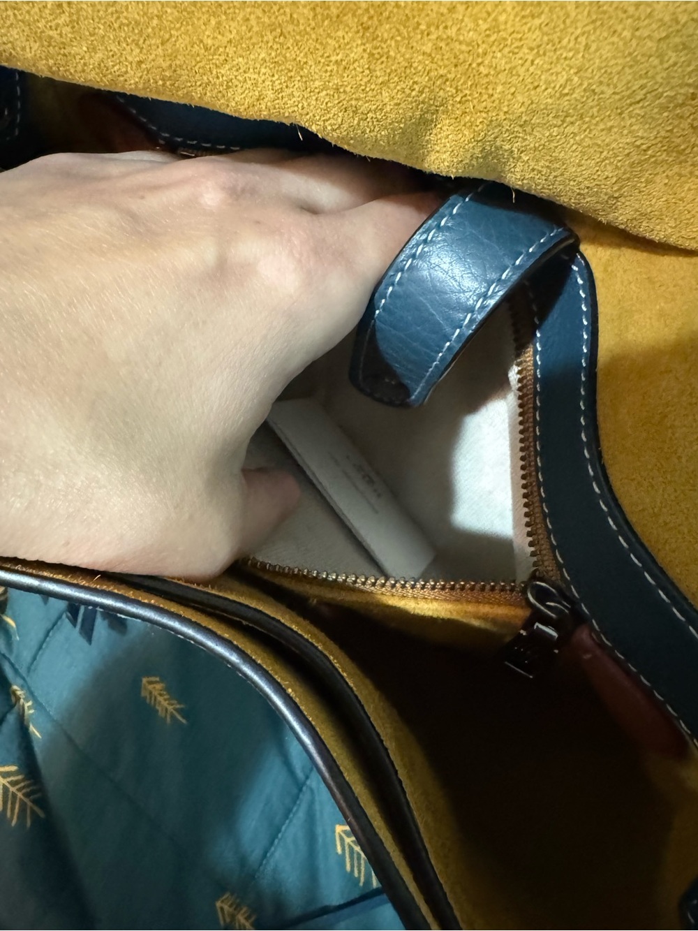 Coach Saddle Bag 20115 Whipstitch/Whiplash in Mineral Teal - Picture 13 of 16